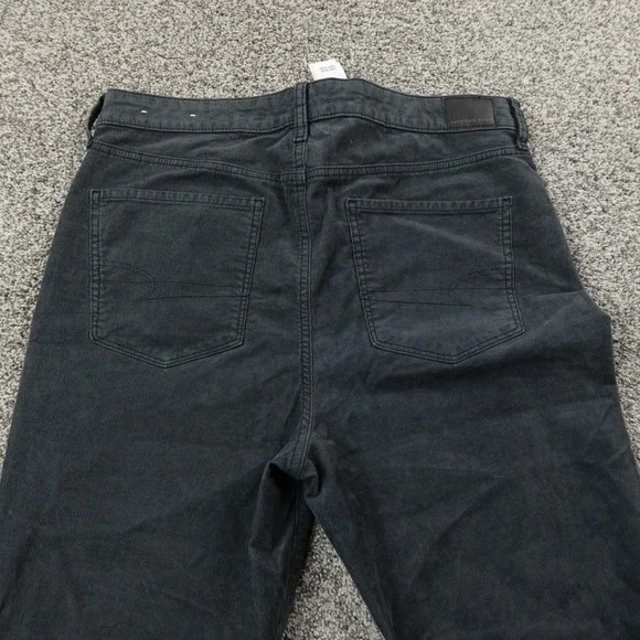 NEW American Eagle Jeans Womens 16 Blue Gray Corduroy Hi Rise Flare Flex Stretch - Picture 12 of 14